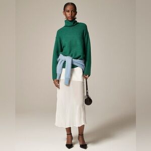 J CREW Turtleneck sweater in Supersoft yarn M heather pine